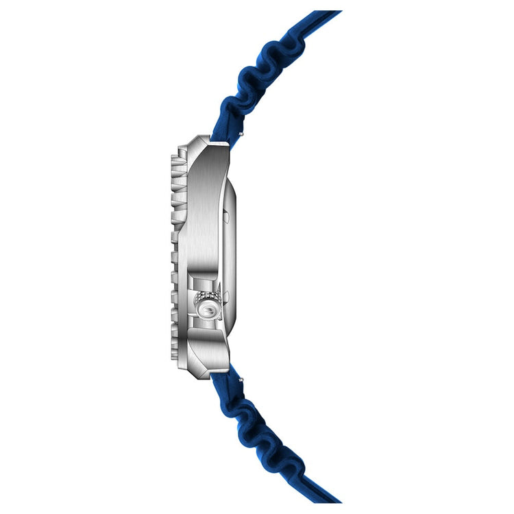 RIEDENSCHILD PRECISION INSRUMENTS GERMANY Divers Taucheruhr 1000m Helium Valve Watch Silver/Blue image 3