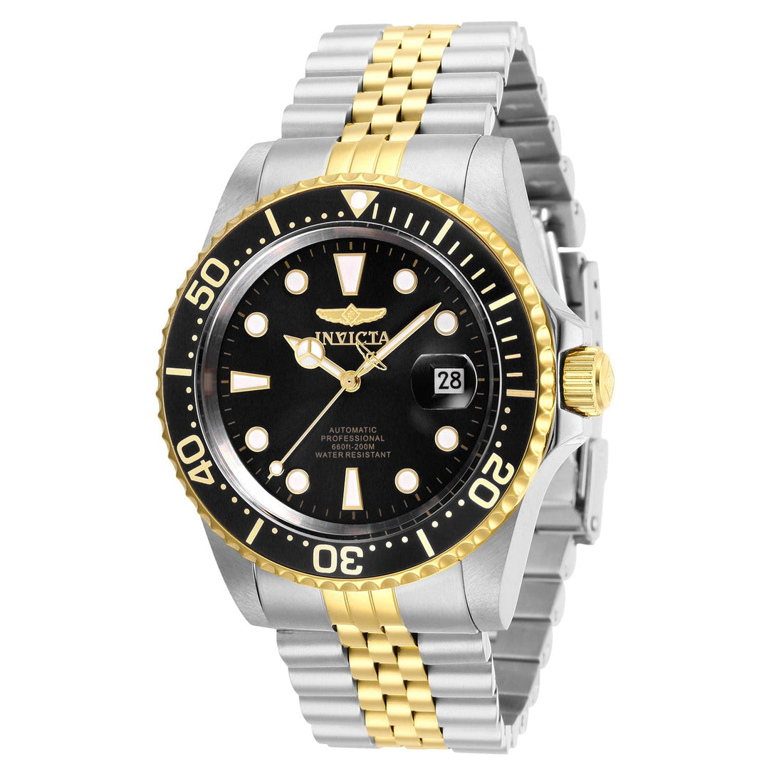 INVICTA Men's Pro Diver Automatic 42mm Jubilee Bracelet Watch Two Tone/Black