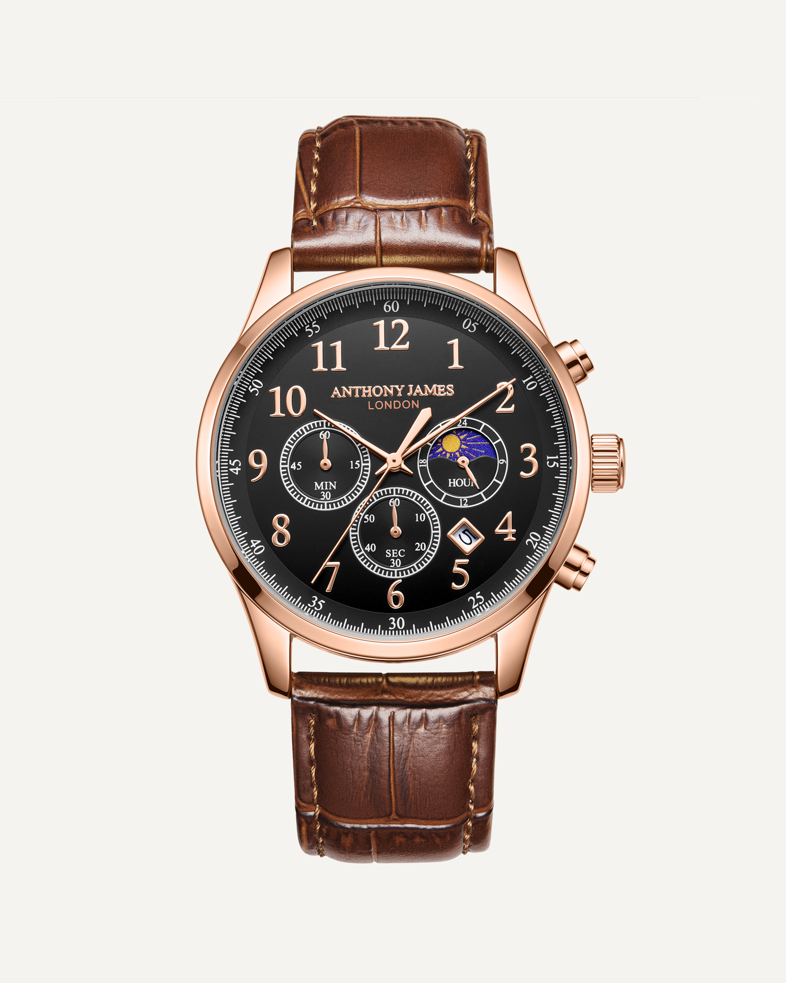 Moonphase Chronograph Rose Black image 0