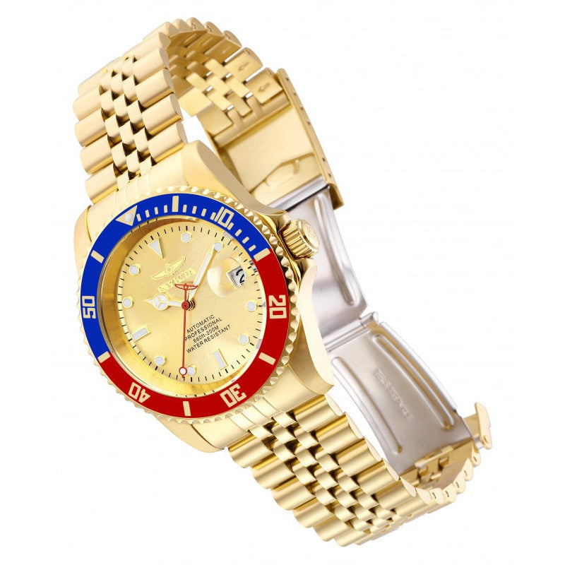 INVICTA Men's 42mm Pro Diver Automatic Jubilee Bracelet 200m Watch Gold/Champagne/Pepsi