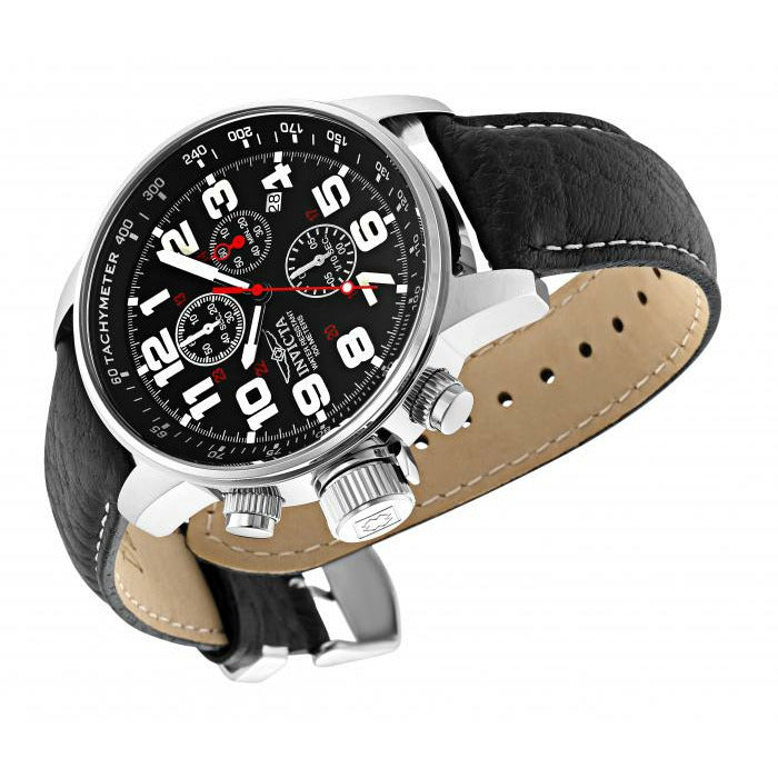 INVICTA Men's Russian Aviator Lefty 46mm Leather Watch
