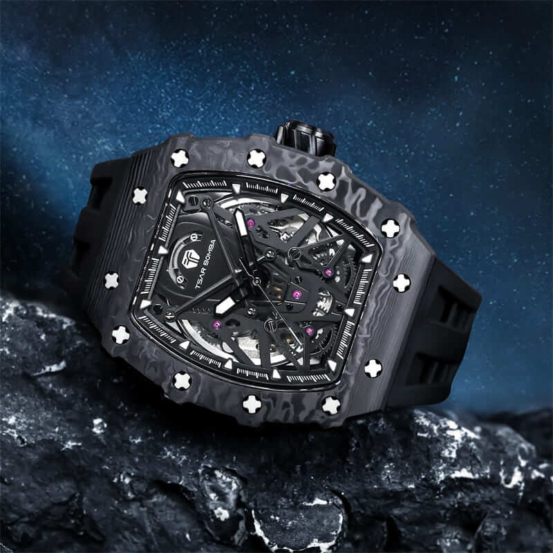 TSAR BOMBA Elemental-Carbon Fiber Automatic Watch Phantom TB8207CF