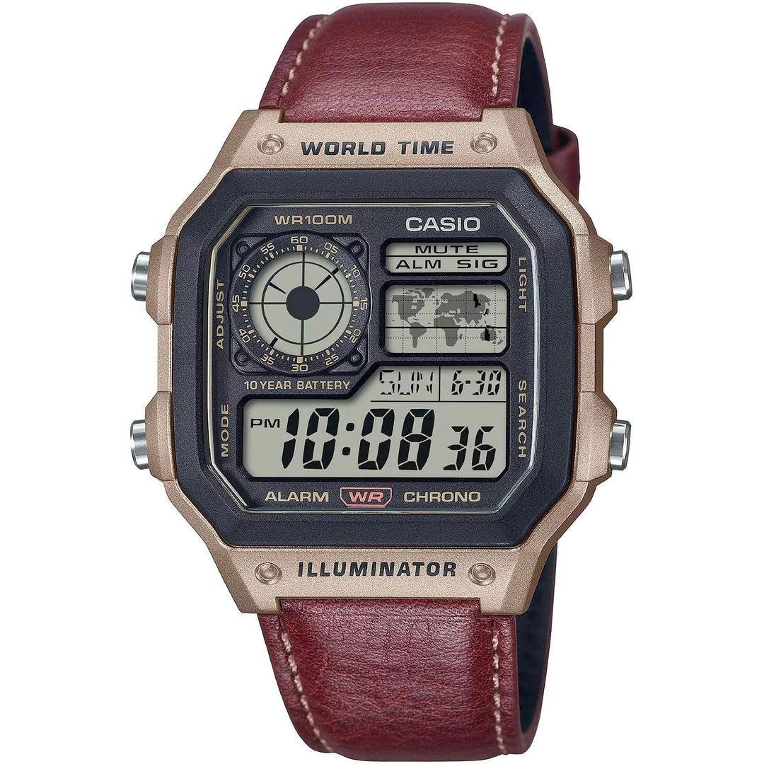CASIO Men's Illuminator Rare Royale World Time Watch AE-1200WHL-5A image 0
