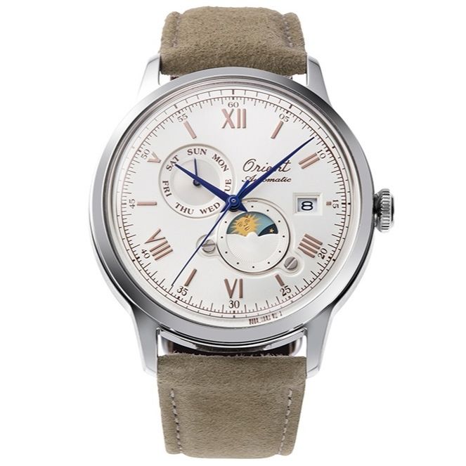 ORIENT Men's Bambino Moonphase Automatic 75th Anniversary Limited Edition Classic Watch RA-AK0808S image 0