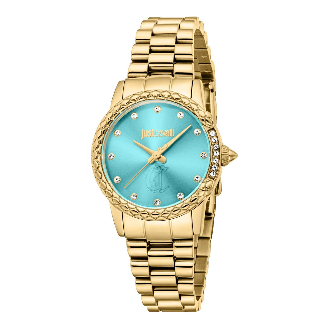 Just Cavalli Animalier Fiorenza Snake Yellow Gold Turquoise image 0