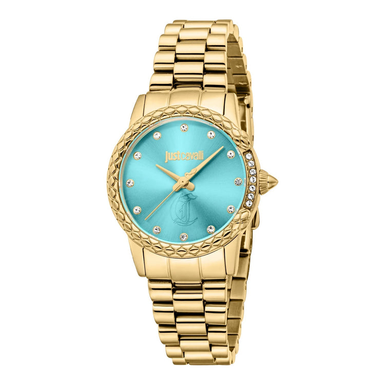 Just Cavalli Animalier Fiorenza Snake Yellow Gold Turquoise image 0