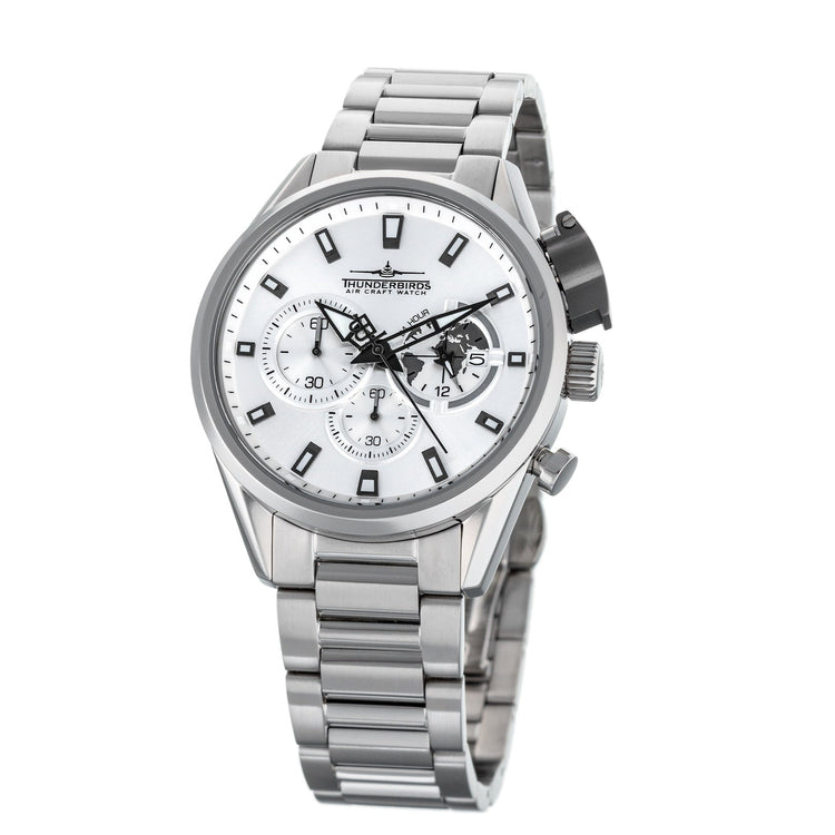 THUNDERBIRDS Aircraft F-16 Chronograph Watch White image 0