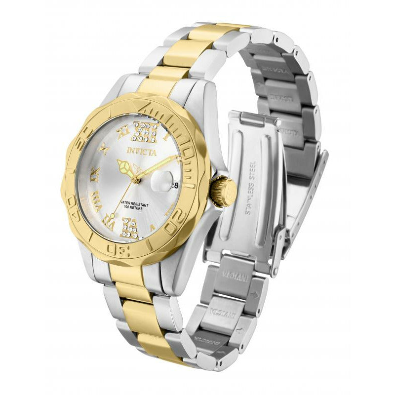 INVICTA Women's Pro Diver 38mm Two Toned Crystal Watch
