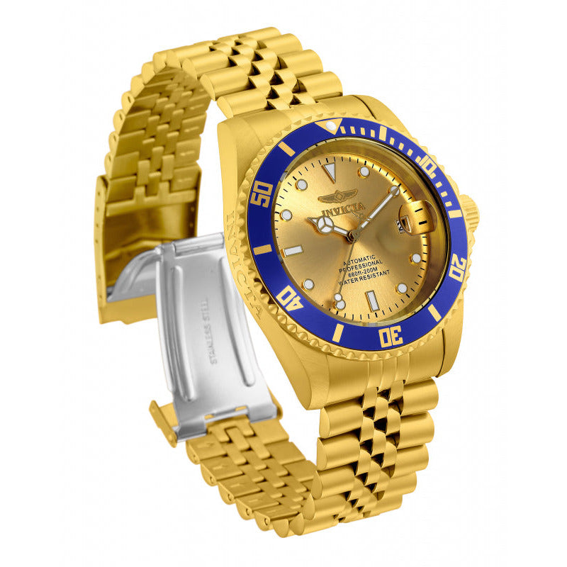INVICTA Men's Pro Diver Automatic 42mm Jubilee Bracelet 200m Watch Gold/Champagne