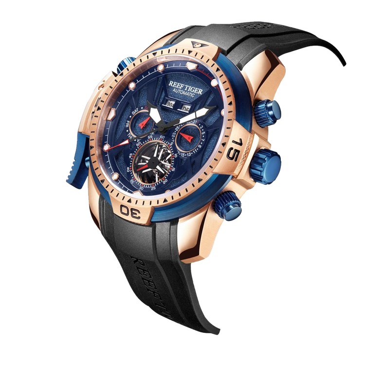 Reef Tiger Men's Aurora Transformers Skeleton Automatic Mechanical Watch image 6