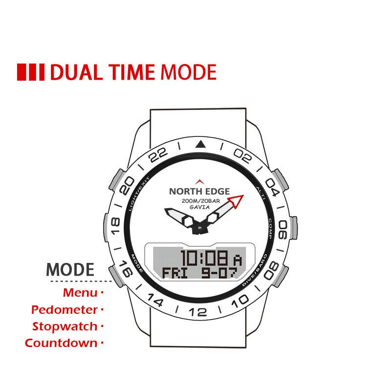 NORTH EDGE Tactical Gavia Watch Silicone Orange image 8