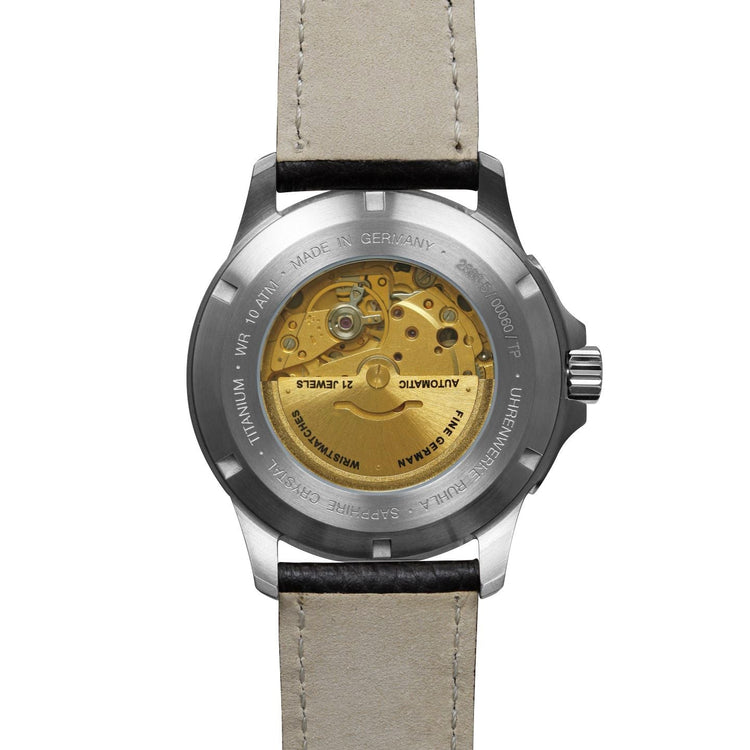 BAUHAUS AVIATION Men’s Titanium Automatic Day Date Watch 28665 image 1