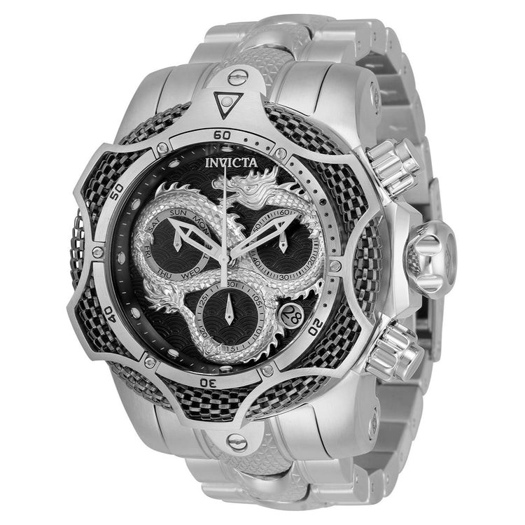 INVICTA Men's Reserve Venom Dragon 53mm Chronograph Watch Black Mesh Bracelet image 0