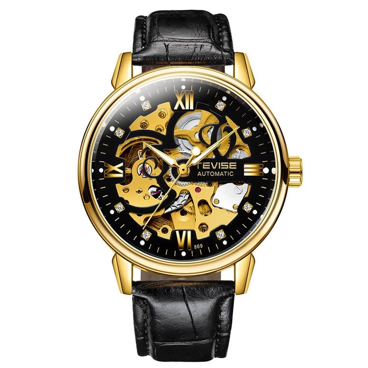 TEVISE Metropolis Leather Gold/Black Watch image 0