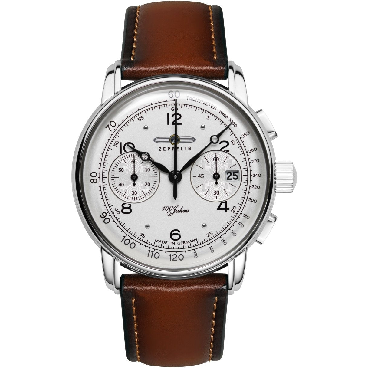 ZEPPELIN Men's 100 Jahre 8676-1 Chronograph Leather Watch image 0