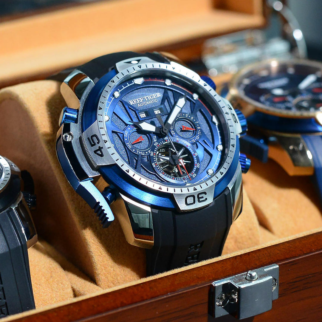 Reef Tiger Men's Aurora Transformers Skeleton Automatic Mechanical Watch image 5