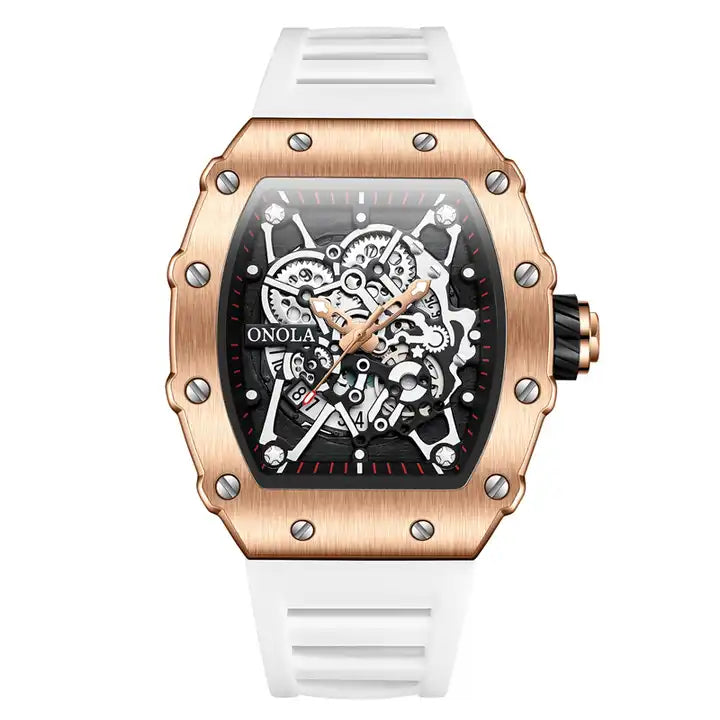 ONOLA Freak Show Quartz Watch - Rose Gold / White image