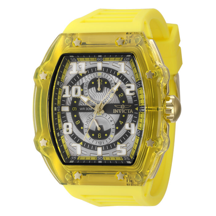 INVICTA Men's Racing Arcane Translucent 48mm Watch Grey/Yellow image 0