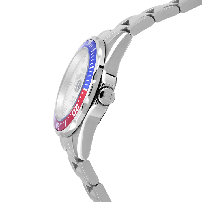 INVICTA Men's 37.5mm Pro Diver Watch Silver/Pepsi