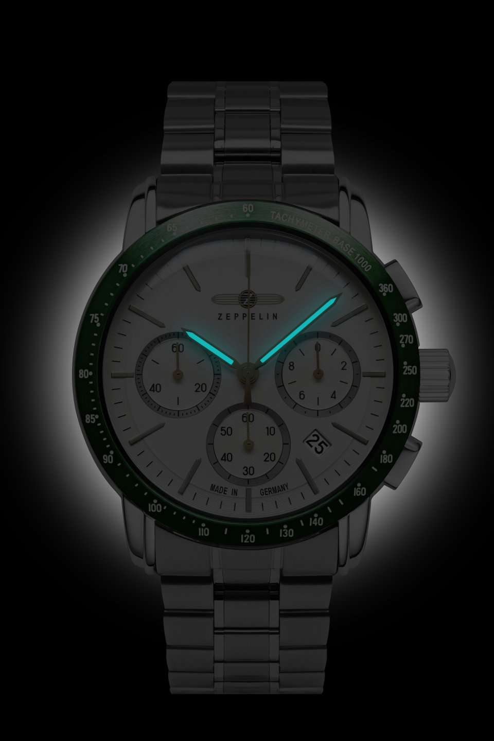 ZEPPELIN Men's New York Chronograph Steel Bracelet Watch image 1