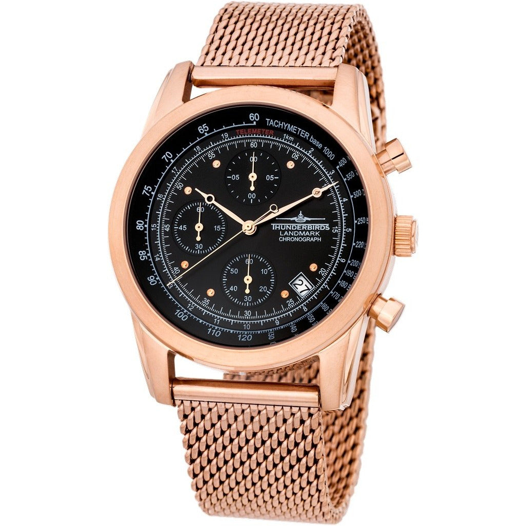 THUNDERBIRDS Landmark Chronograph Rose Gold Watch image 0