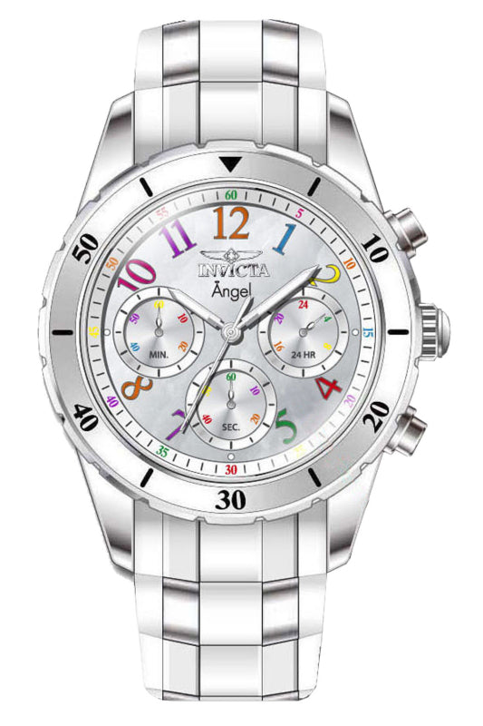 INVICTA Women's Sport Angel 40mm Chronograph Silicone Strap Watch