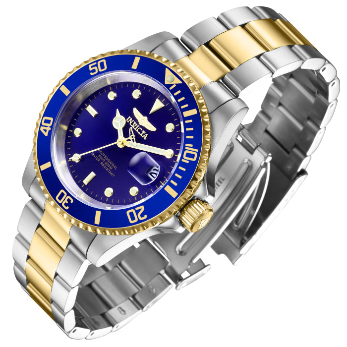 INVICTA Men's Pro Diver Sea Urchin 200m 40mm Oyster Bracelet Watch Two Tone/Blue