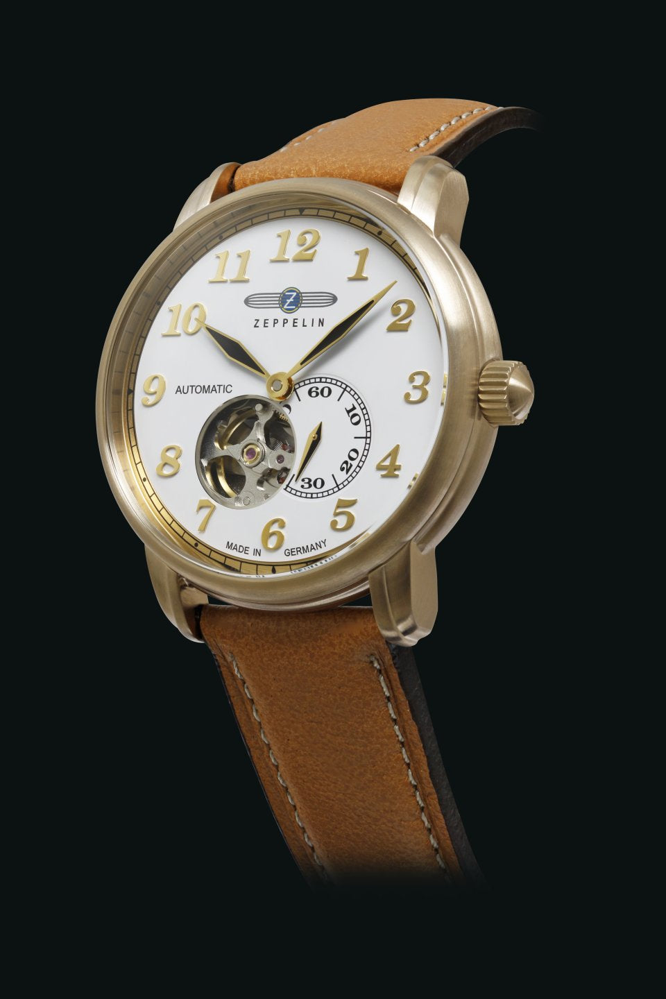 ZEPPELIN Men's LZ127 Graf Zeppelin Automatic Open Heart Watch 76641 image 1