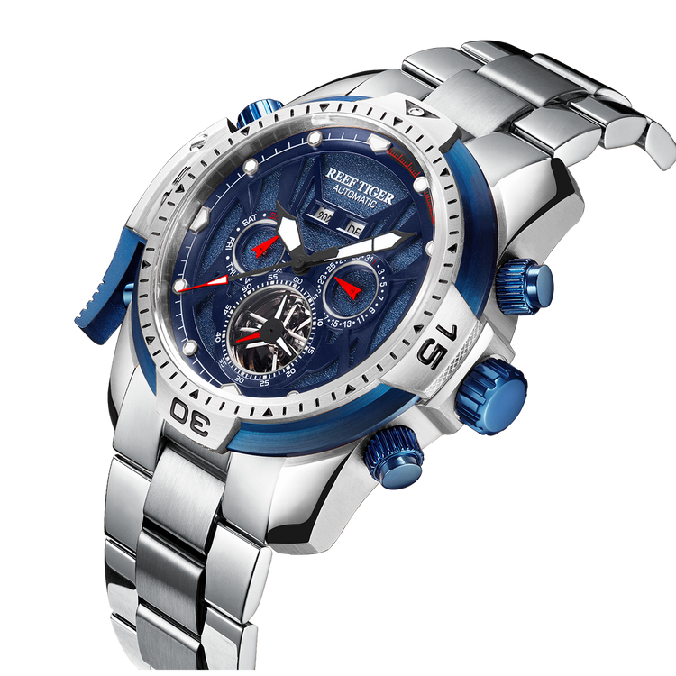 Reef Tiger Men's Aurora Transformers Skeleton Automatic Mechanical Watch image 6