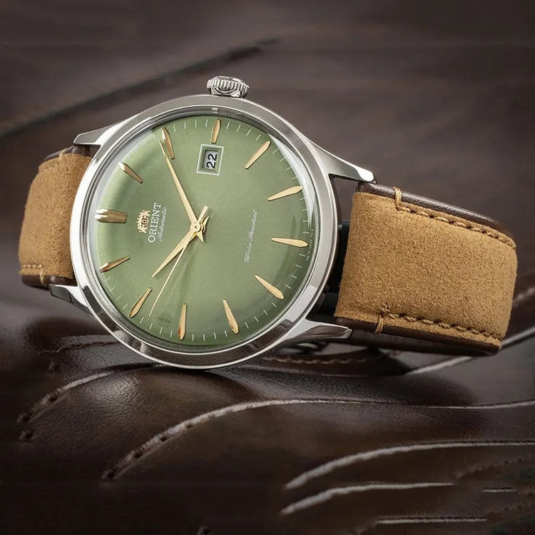 ORIENT Men's Automatic Bambino Leather Watch RA-AC0P01E image 1