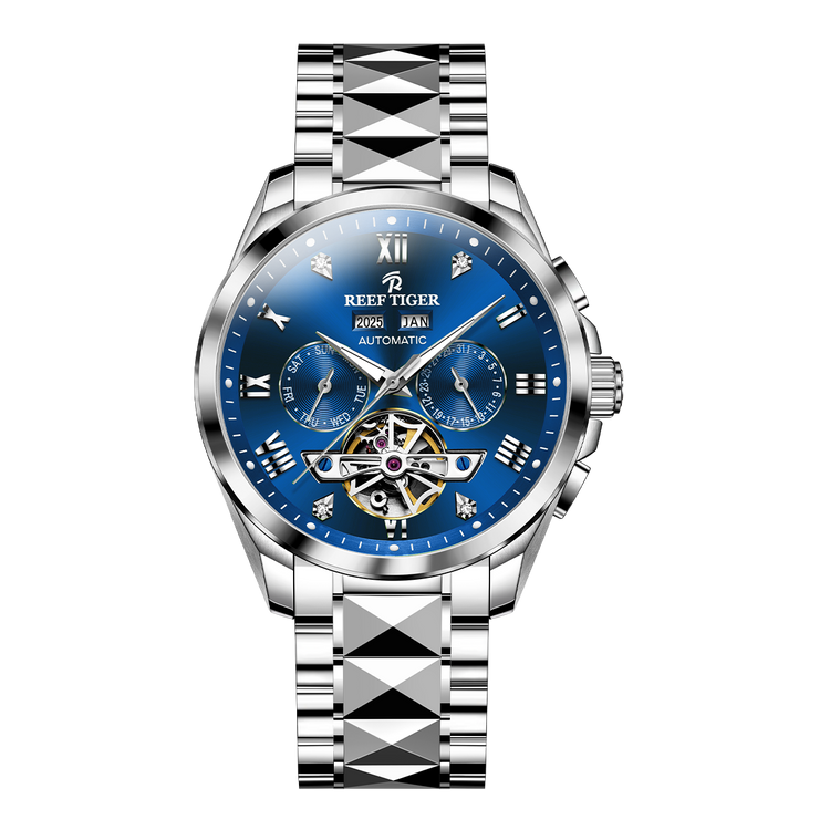 Reef Tiger Men's Classic Motion Day Date Automatic Watch RGA8235 - Steel image