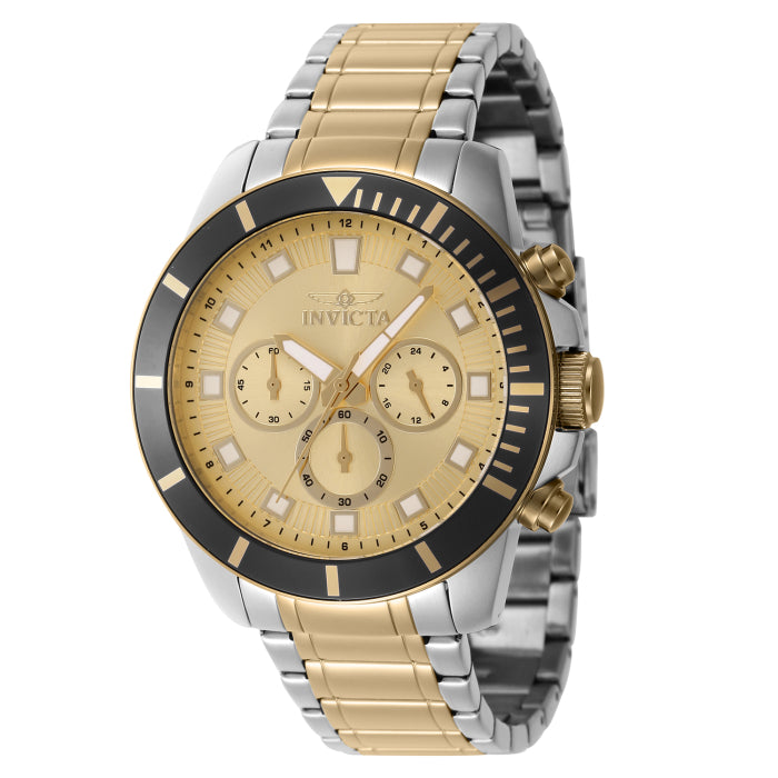 INVICTA Men's Pro Diver Chronograph 45mm Watch Two Tone/Gold