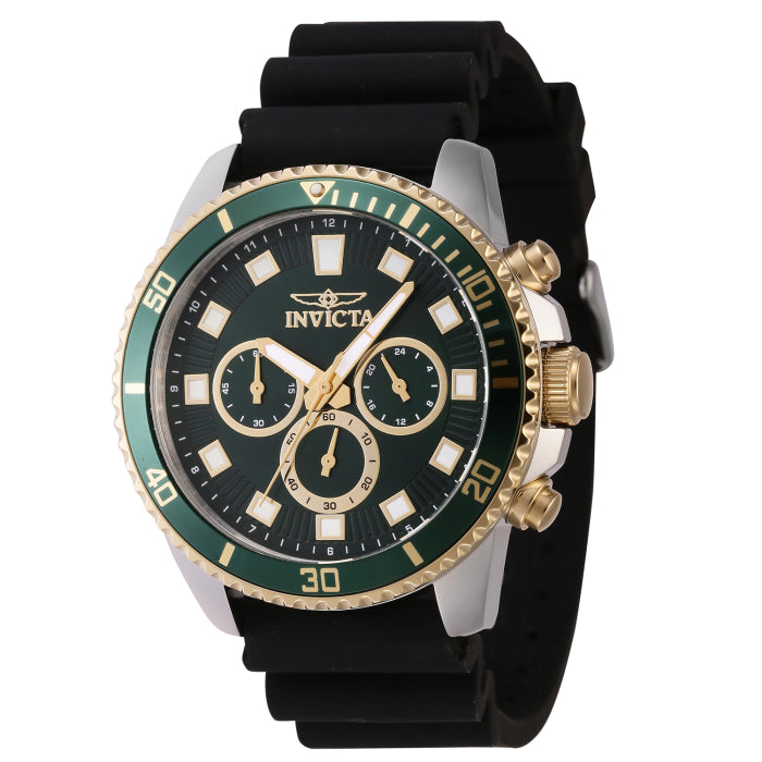 Invicta Men's Pro Diver Chronograph 45mm Watch Gold/Green