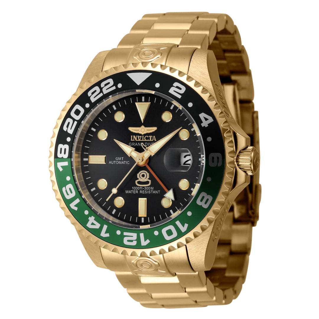 INVICTA Men's Grand Pro Diver NH34 GMT Automatic 47mm Watch Gold / Green