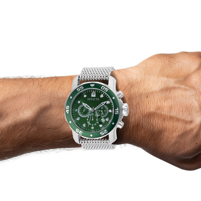 INVICTA Men's Pro Diver Colossus 48mm Steel Milanese Watch Mint Green