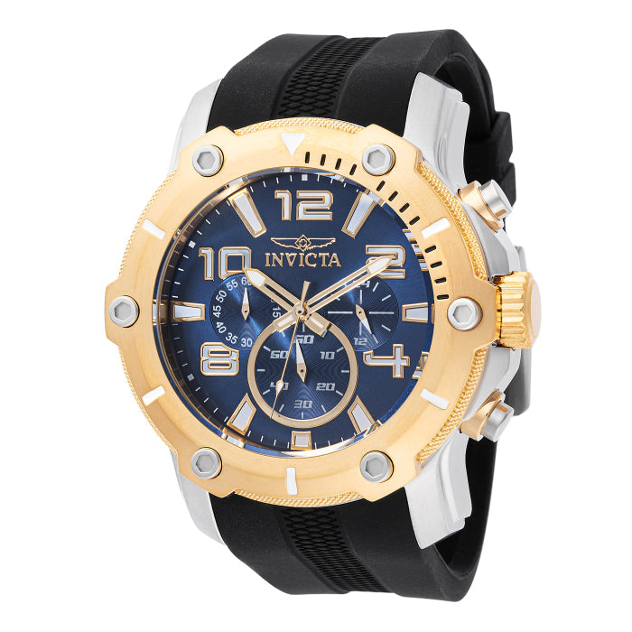 INVICTA Men's I-Force 52mm Chronograph Watch Gold/Blue