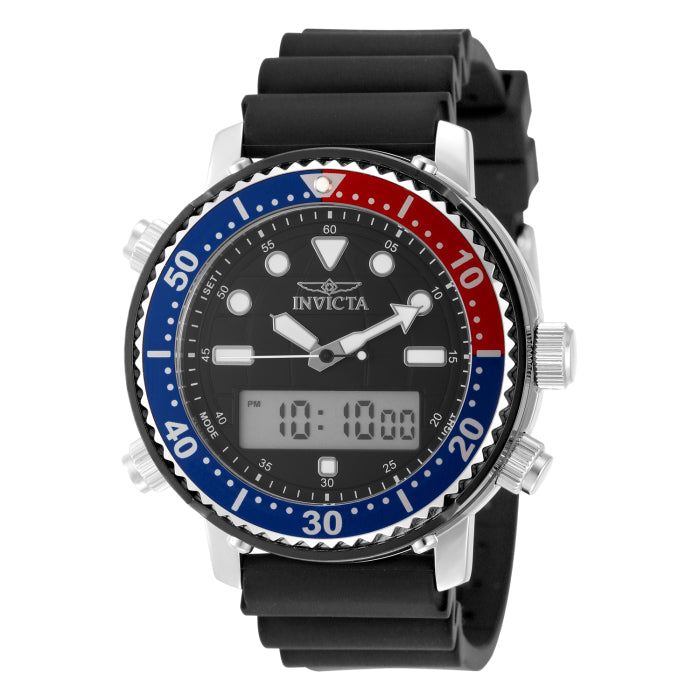 Invicta Men's Pro Diver 47mm Dual Time Watch Pepsi