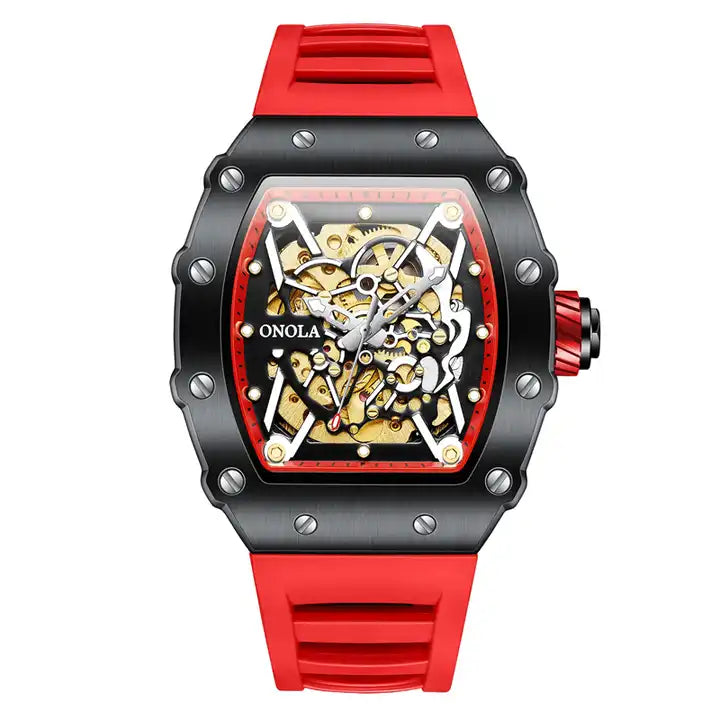 ONOLA Creed-X AUTOMATIC Watch - Black / Red image