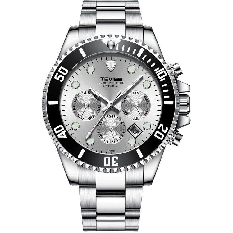 TEVISE Perpetual Automatic Silver Watch image 0