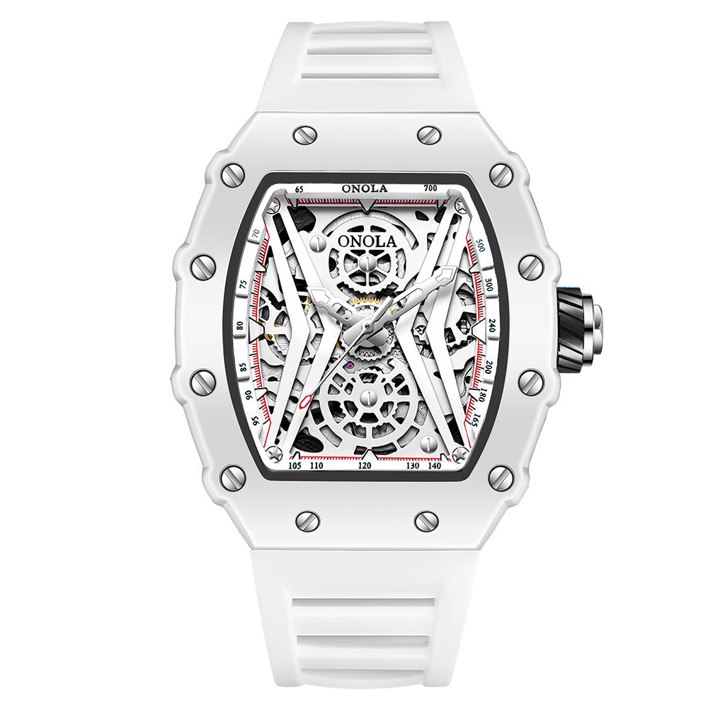 ONOLA Rhythm Automatic Mechanical Watch MILK - White / White image