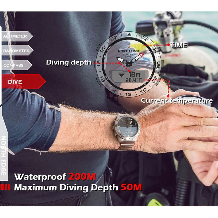 NORTH EDGE Tactical Gavia Watch Silicone Black image 6