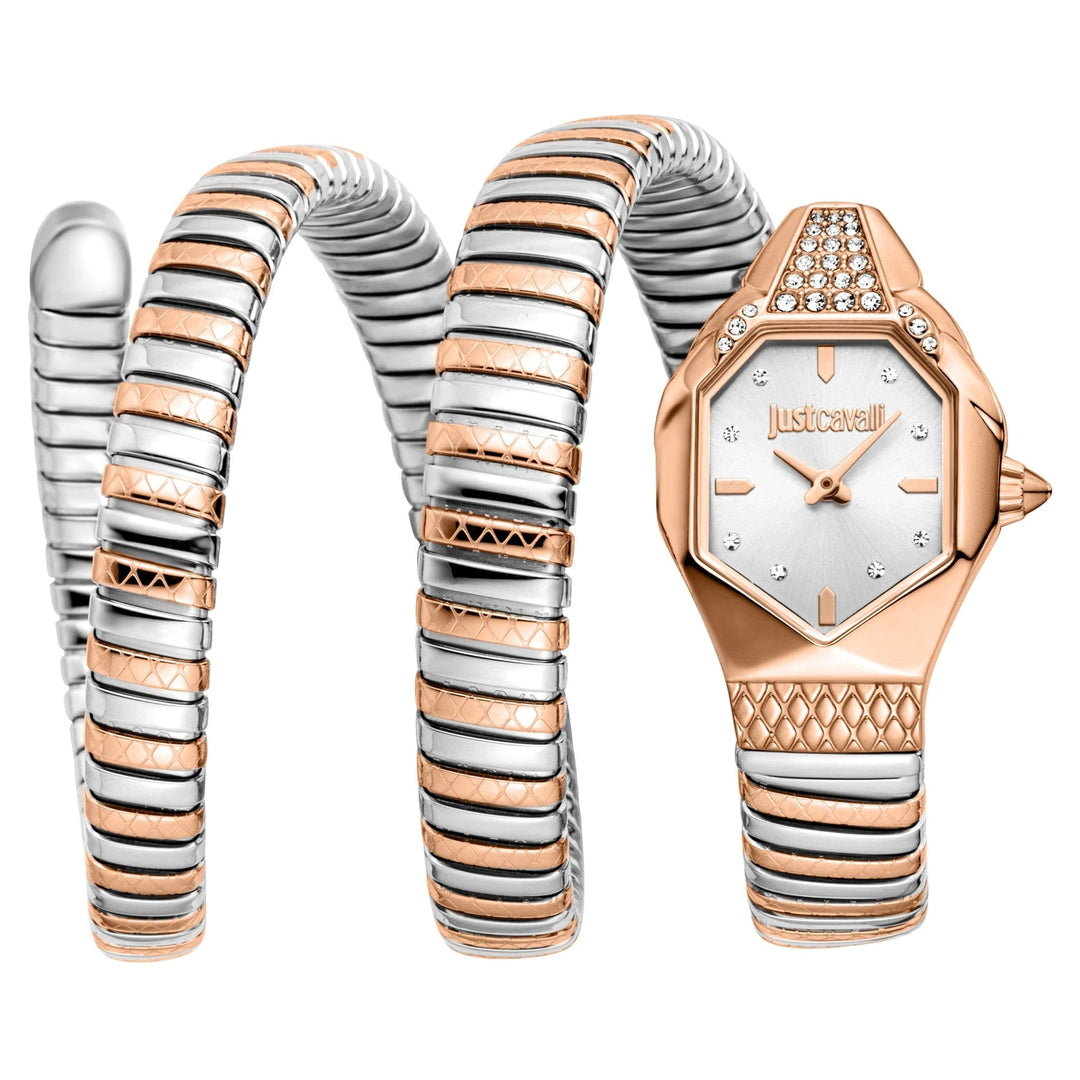 Just Cavalli Signature Snake Ambra Two Tones RG Silver image 0