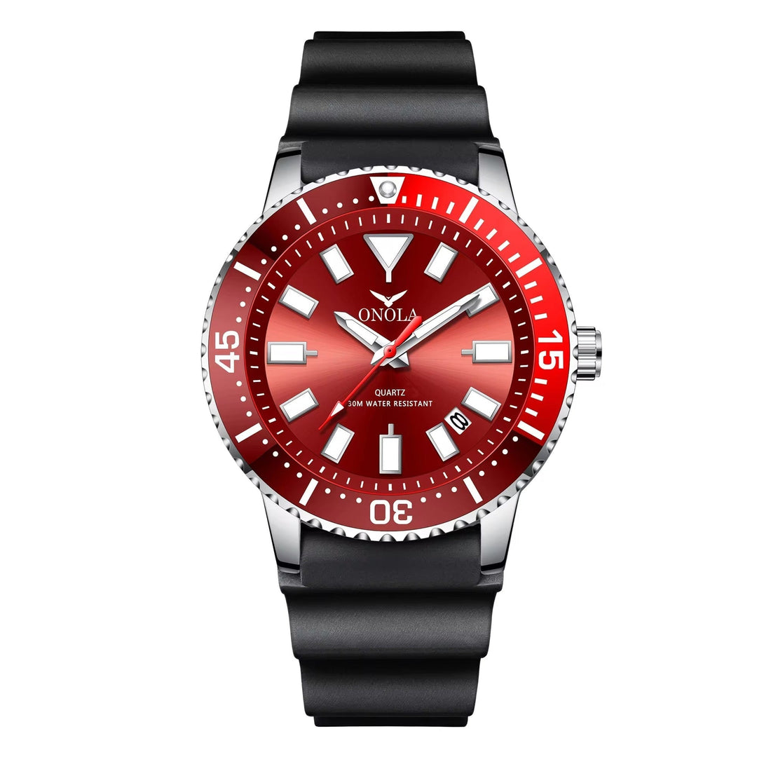 ONOLA Davaro Quartz Dive Inspired Silicone Strap Watch image 8