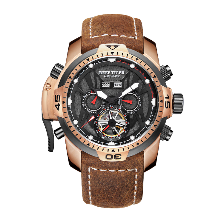 Reef Tiger Men's Aurora Transformers Skeleton Automatic Mechanical Watch image 0