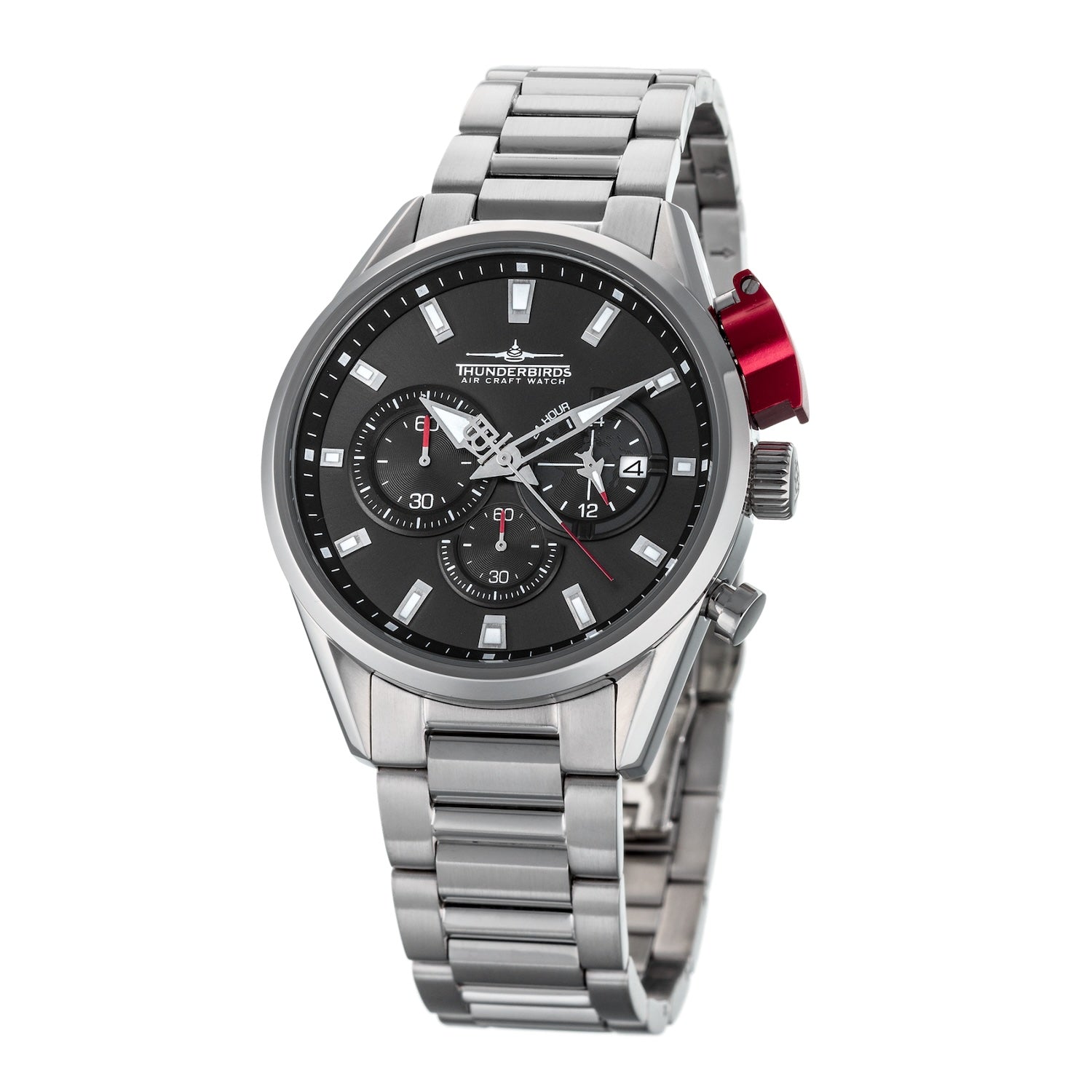 THUNDERBIRDS Aircraft F-16 Chronograph Watch Silver/Gray image 0