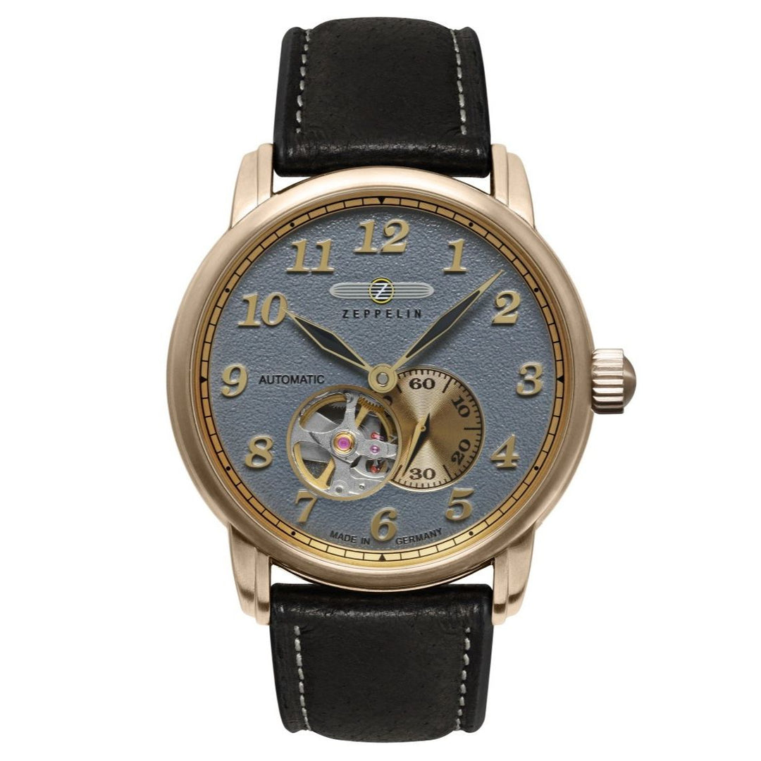 ZEPPELIN Men's LZ127 Graf Zeppelin Automatic Open Heart Watch 76645 image 0