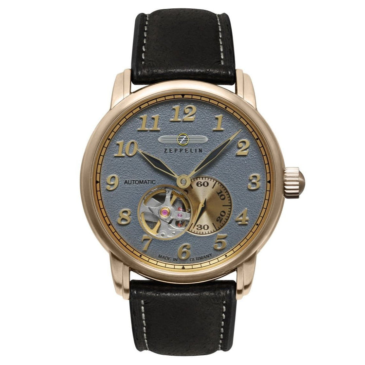 ZEPPELIN Men's LZ127 Graf Zeppelin Automatic Open Heart Watch 76645 image 0
