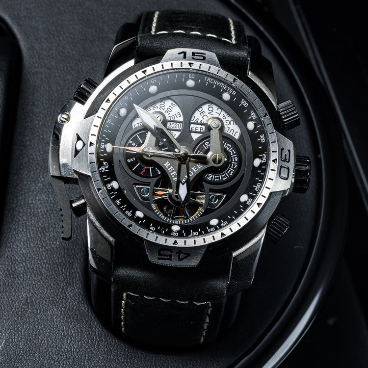 Reef Tiger Men's Aurora Concept Skeleton Automatic Mechanical Watch image 5