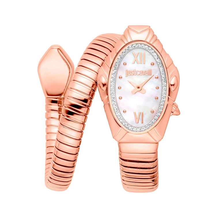 Just Cavalli Signature Snake Lirica Rose Gold MOP image 0