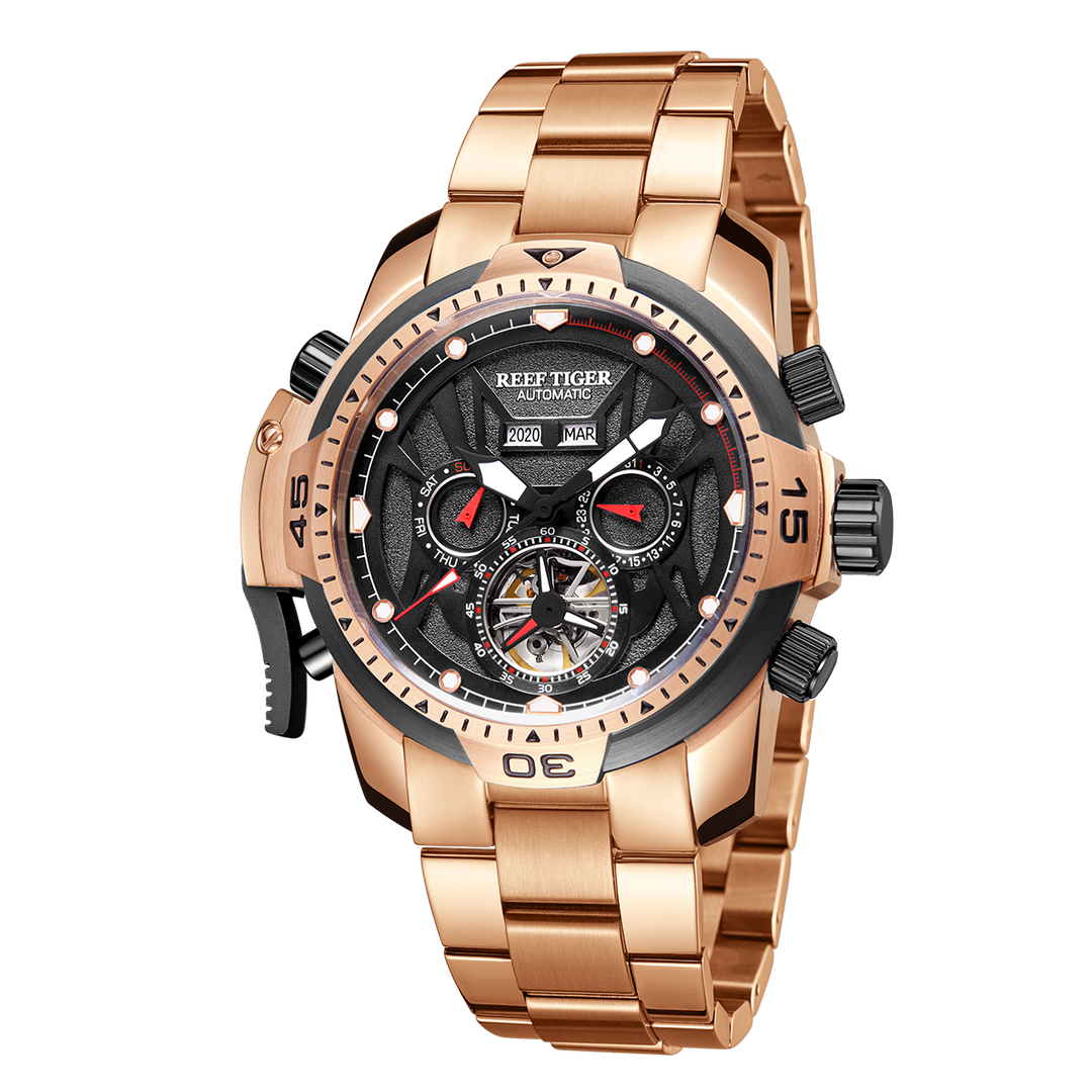 Reef Tiger Men's Aurora Transformers Skeleton Automatic Mechanical Watch image 11